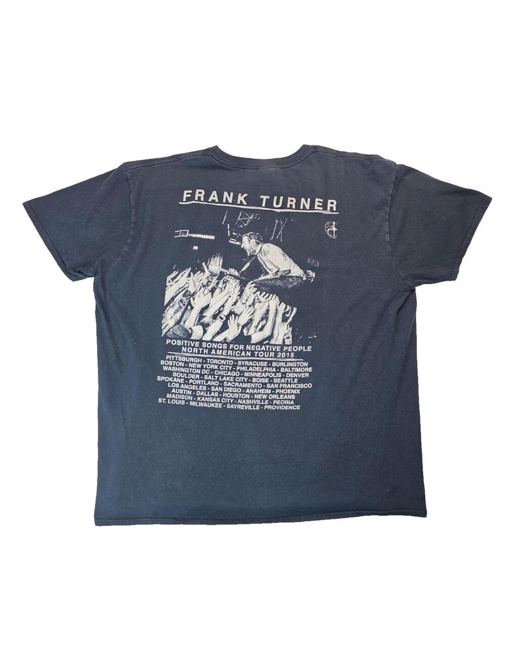 Frank Turner 2015 Positive Songs Negative Peaople Tour Graphic T Shirt Mens 2XL